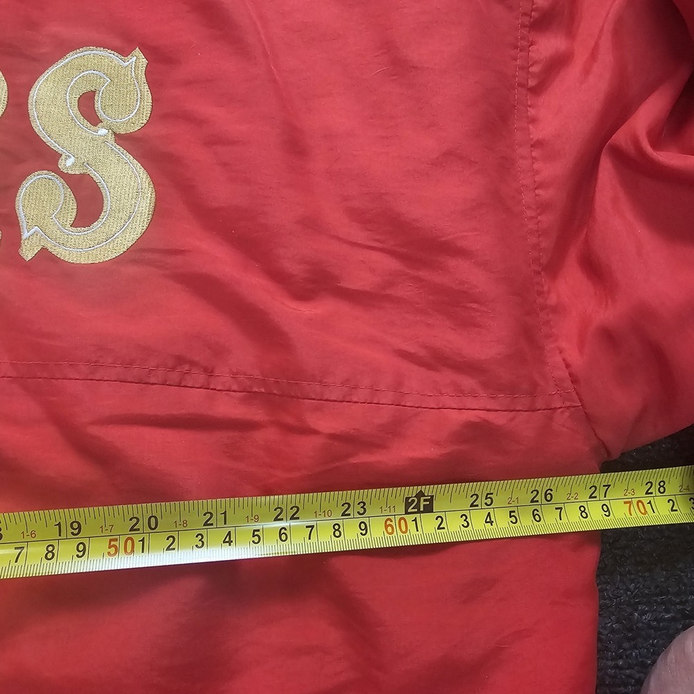 Vintage Starter San Francisco 49ers Jacket Mens Large Red Full Zip Hooded 90s - Picture 14 of 15